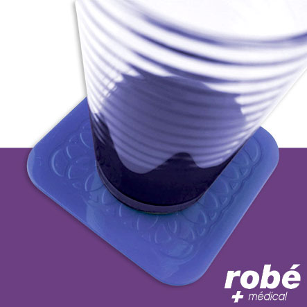 Dessous de verre antidéparants bleu - 9*9 cm - Pack de 4 - Tenura