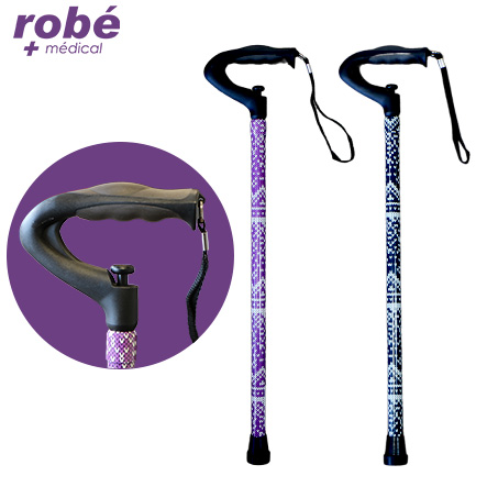 Canne Precisa avec poignée ergonomique - Réglable en hauteur