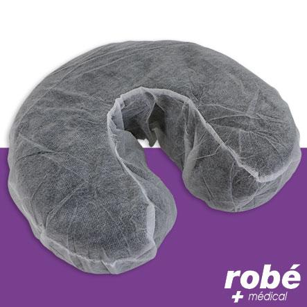 Protèges têtières en U non-tissé 25g pour table de massage - Usage Unique - Lot de 50 - Blanc