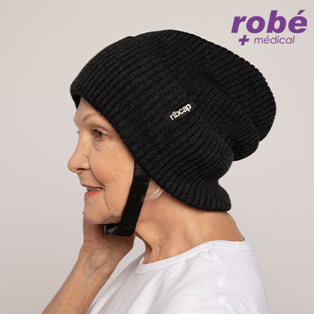Bonnet de protection souple Ribcap - Modèle Lenny - Anthracite