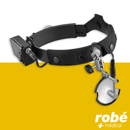 Miroir frontal Lux 55 mm de Type Storz - Eclairage 6V - Alimentation à Piles