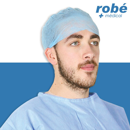 Calot chirurgien non-tissé 25g par m² à usage unique