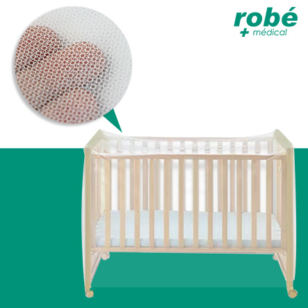Moustiquaire pour lits à barreaux - 136 x 60 x 90cm - 50 deniers & Maille fine