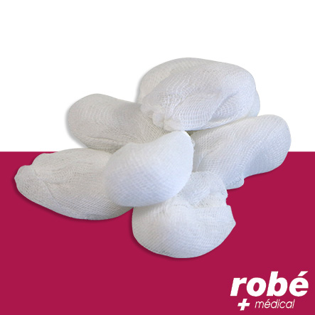 Boules de gaze non stériles - 20 fils - 17 x 20cm - Sachet de 100 - Robemed