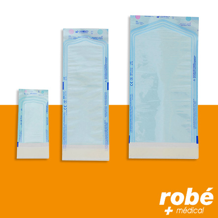 Sachets de stérilisation auto-adhésifs bleus - Stérilisation autoclave - Boite de 200 - Dispopack