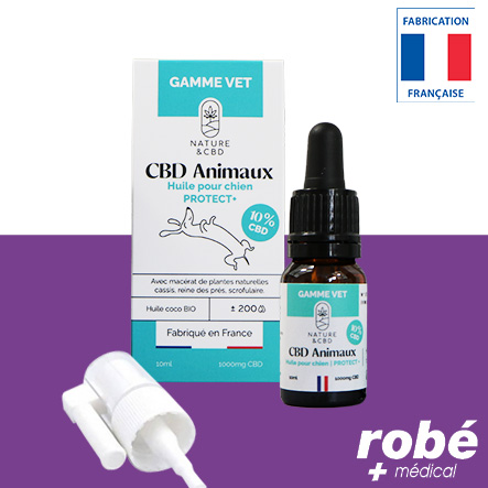 Huile Cbd vétérinaire 10% pour la mobilité et les douleurs des chiens - Sans Thc