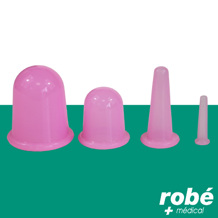 Set de 4 ventouses souples en silicone