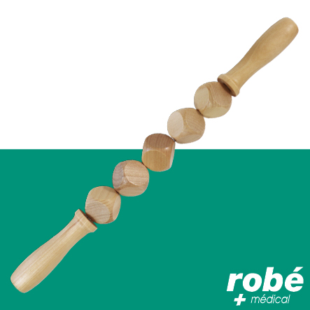 Rouleau de massage en bois - 5 cubes