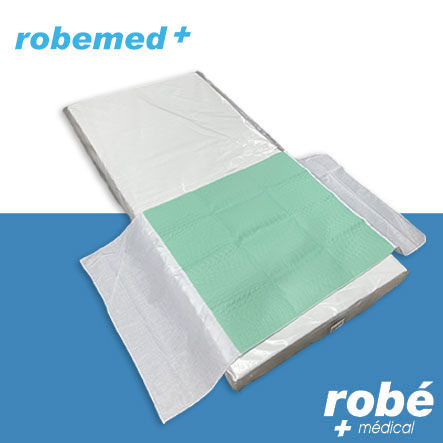 Alèse lavable avec rabats bordables pour lit une place dimension 85 x 165cm - Robemed