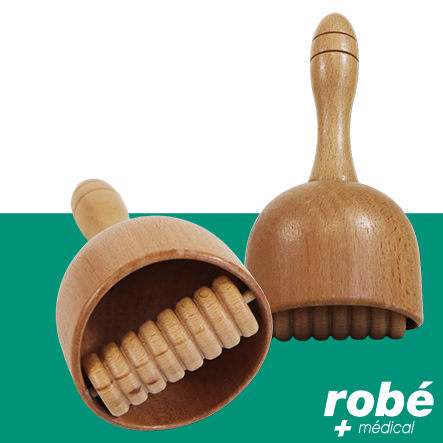Tasse de massage en bois avec rouleau