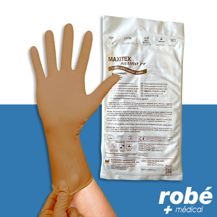 Gants de microchirurgie Maxitex® Neuro PF - Stérile en latex non poudré - Aql 1,5 - 50 paires