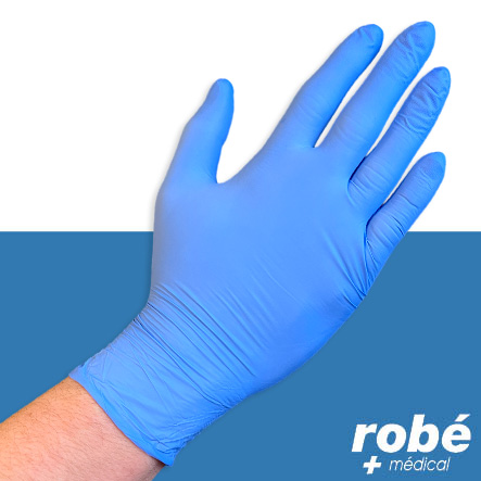 Gants d'examen nitrile non poudrés - Boîte de 100 - Bleu - 3g - Aql 1,5 - Sensiskin