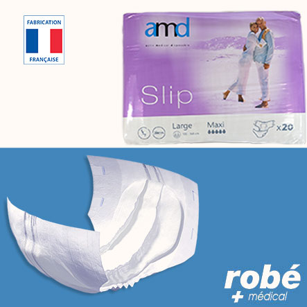 Changes complets pour adultes - Maxi - Taille L (100 cm - 160 cm) - Paquet de 20 changes - Amd