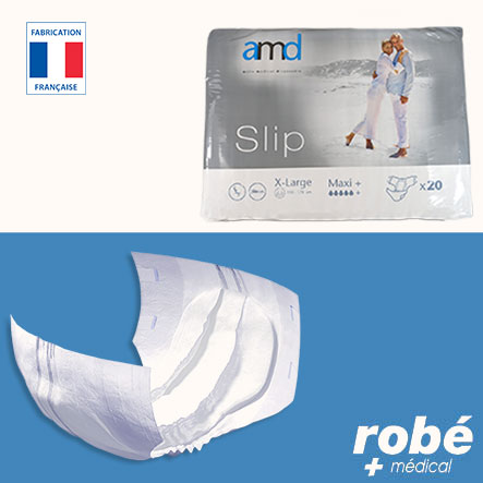 Changes complets pour adultes Maxi + - Taille XL (110 cm - 170 cm) - Paquet de 20 changes - Amd