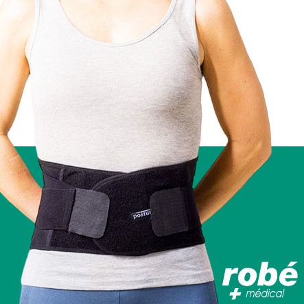 Ceinture lombaire chaud et froid avec coussin thermique blé - Noir - Swedish Posture