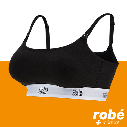 Brassière d'allaitement Bodyguard noire - Cache CUR