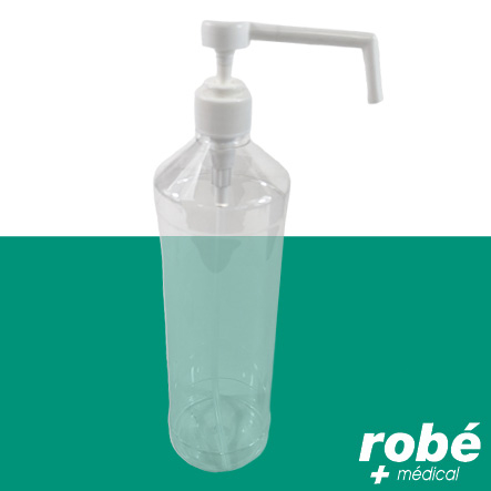 Flacon vide avec pompe en Pet pour crèmes, savons et huiles - 1L