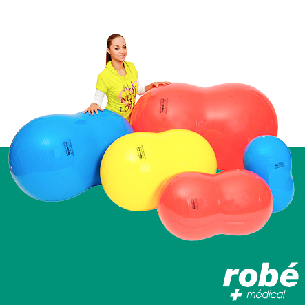 Ballon Physioroll - Physiothérapie et exercices ciblés - 2 ballons en 1 - Gymnic - 30cm