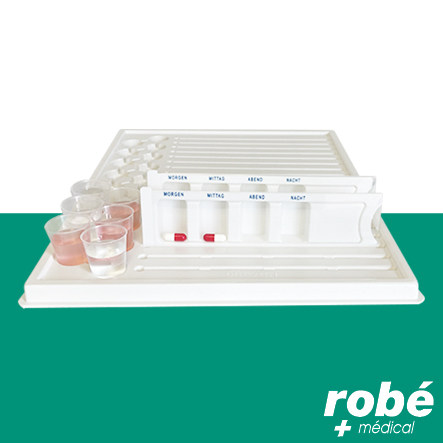 Plateau support distributeurs de médicaments et gobelets - Sundo