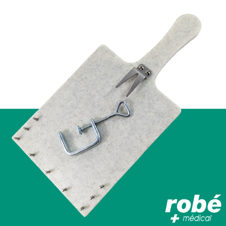 Planche à découper et à tartiner avec fourchette de maintien - Ergonomique et stable - Sundo