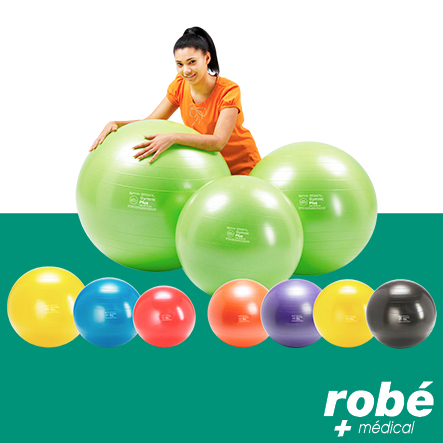 Ballon de gym Plus - Physiothérapie et exercices ciblés - Résistance jusqu'à 120kg - Gymnic - 55cm