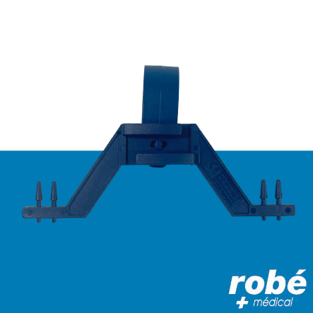 Support poche à urine - attache ronde - Bleu
