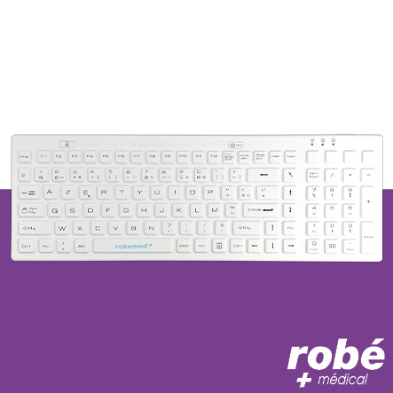 Clavier filaire lavable et étanche, en silicone - Robemed