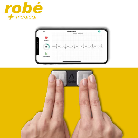 ECG portable connecté KardiaMobile 1 piste - AliveCor - OMRON