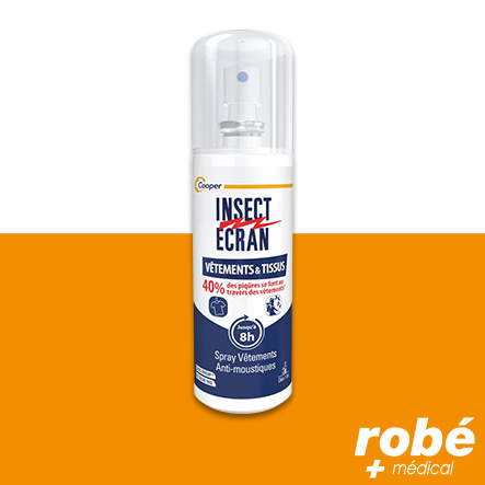 Spray répulsif anti-moustiques pour vêtements et tissus - Insect Ecran - Spray 100ml - Cooper