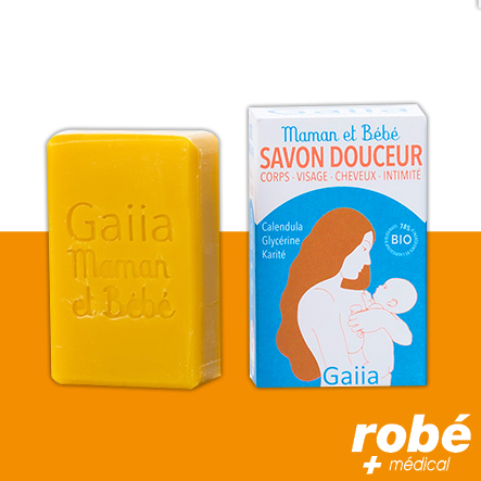 Savon Douceur BIO Maman et Bébé, à froid, surgras - Calendula - 100g - Gaiia