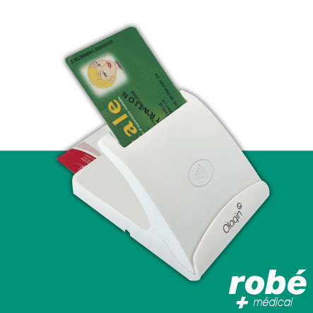 Lecteur de carte vitale bifente, NFC sans contact - Compatible PC/SC - Set 2 Contactless - Olaquin