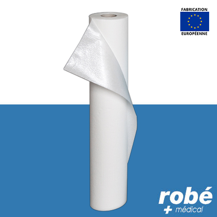 Drap d'examen gaufré 2 plis largeur 50cm -121 formats - Fabrication européenne - Robé Médical