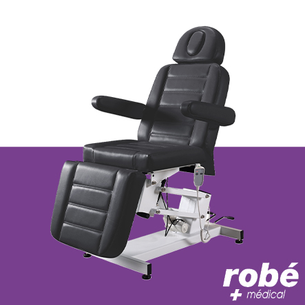 Fauteuil électrique Egvar en 3 parties - Position assise, semi-assise ou allongée - Coloris Noir