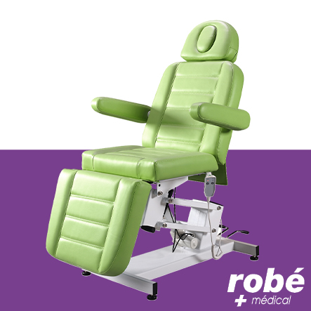 Fauteuil électrique Egvar en 3 parties - Position assise, semi-assise ou allongée - Coloris Vert