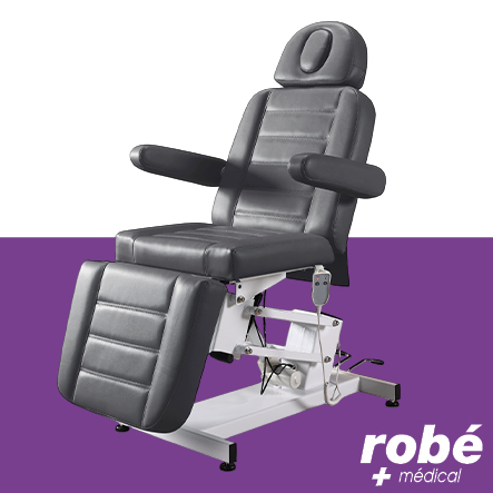 Fauteuil électrique Egvar en 3 parties - Position assise, semi-assise ou allongée - Coloris Gris