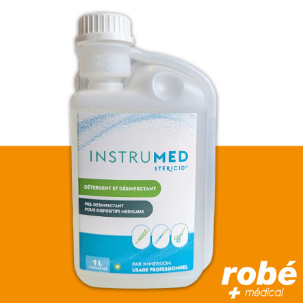 Détergent pré-désinfectant concentré pour dispositifs médicaux - Flacon 1L - Instrumed - Stéridis