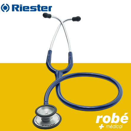 Stéthoscope double-pavillon Duplex 2.0 - Bleu en acier inoxydable - Riester