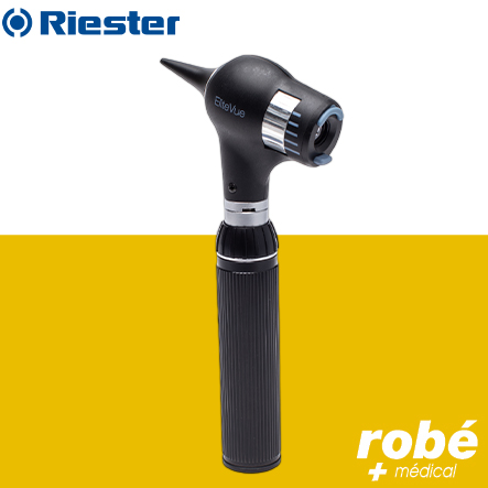 Otoscope macro éclairage led et fibre optique - 2,5V avec piles - EliteVue - Riester