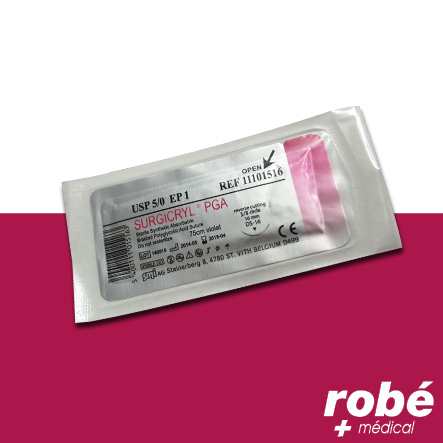 Suture résorbable normale polyclycolique tressée violet Surgicryl - Boite de 12