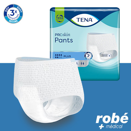 Slip absorbants unisexe adulte - Pants Plus - 6 gouttes - Proskin - Tena