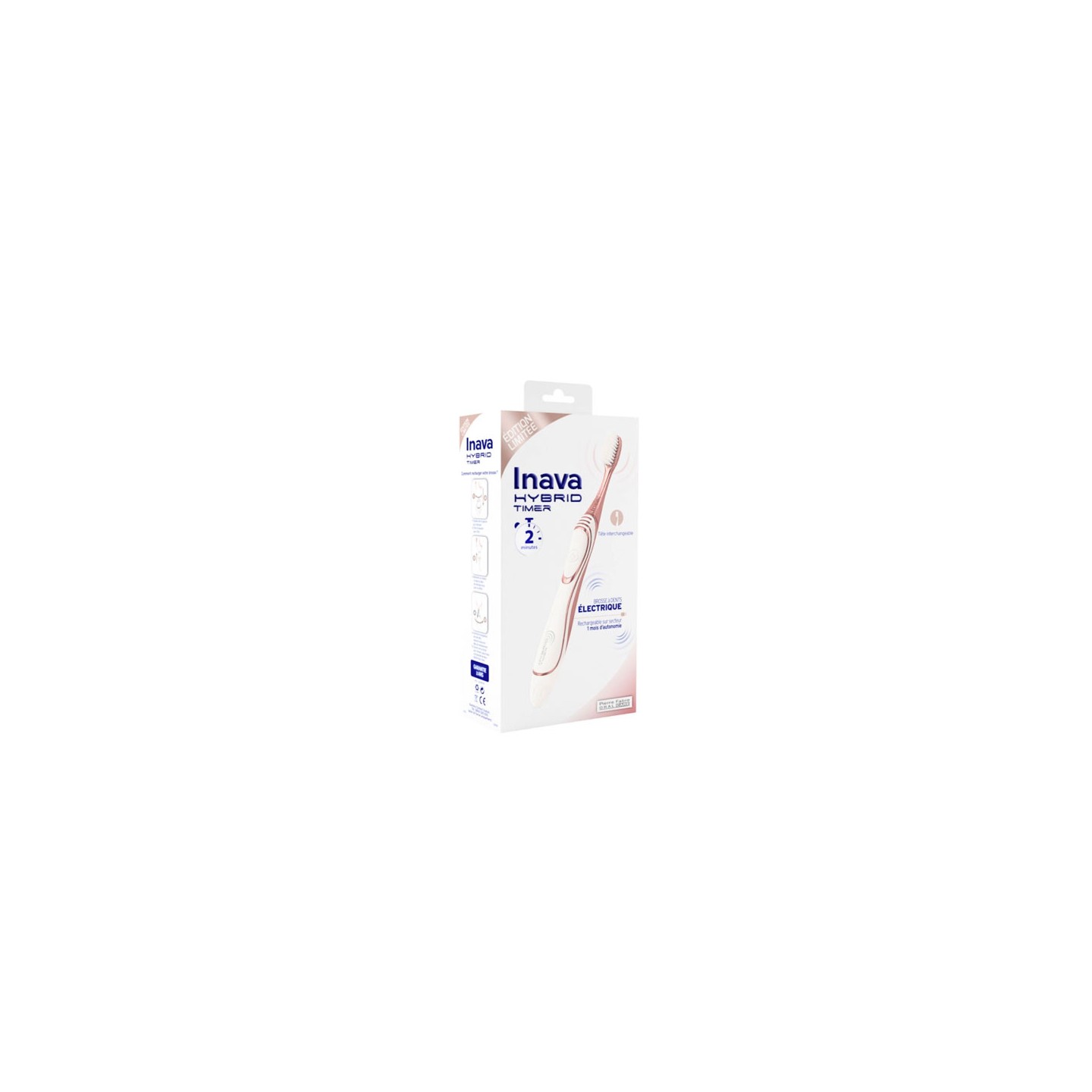 Inava Hybrid Timer Brosse à dents électrique édition limitée rose