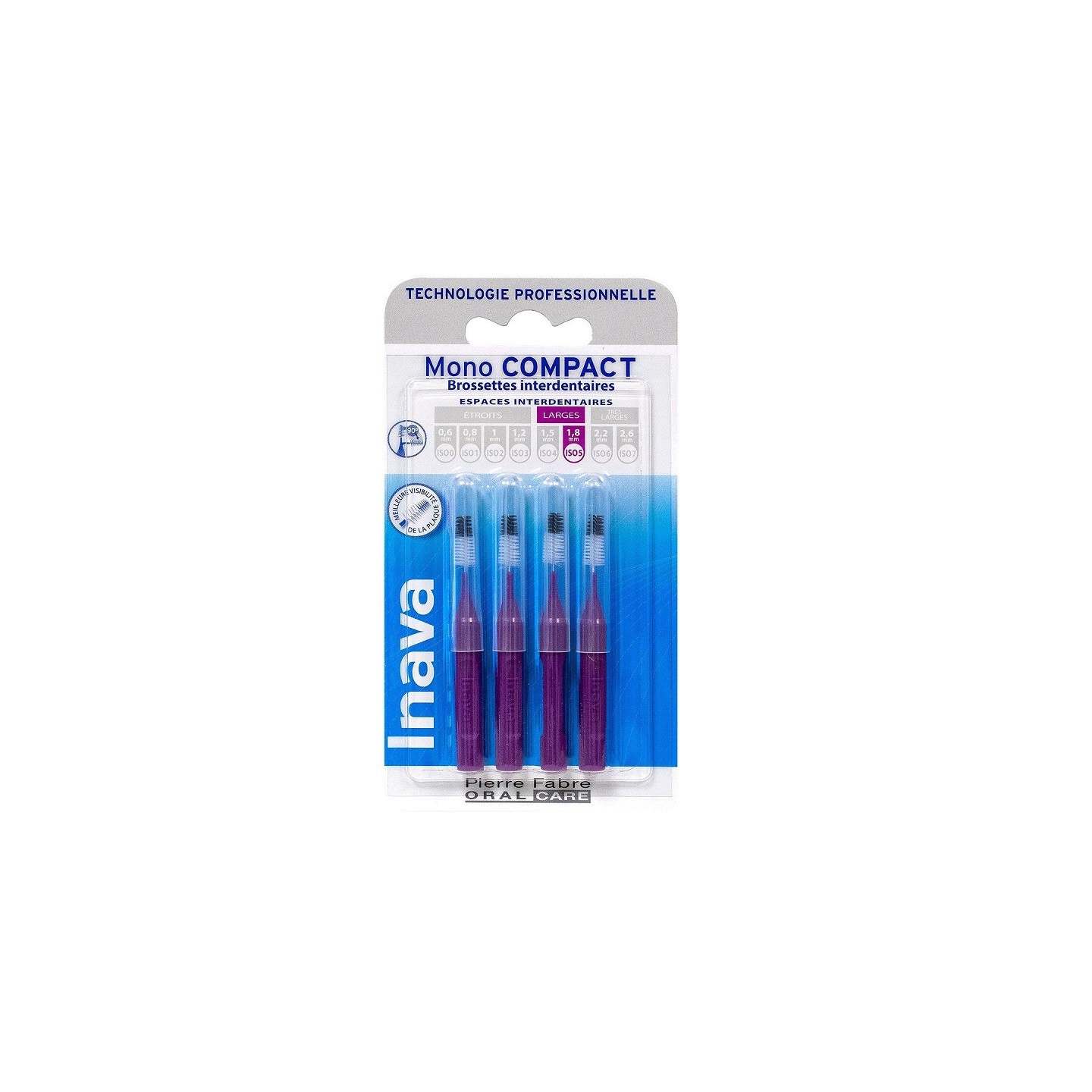 Inava Mono Compact Brossettes interdentaires larges 1.8mm - 4 unités