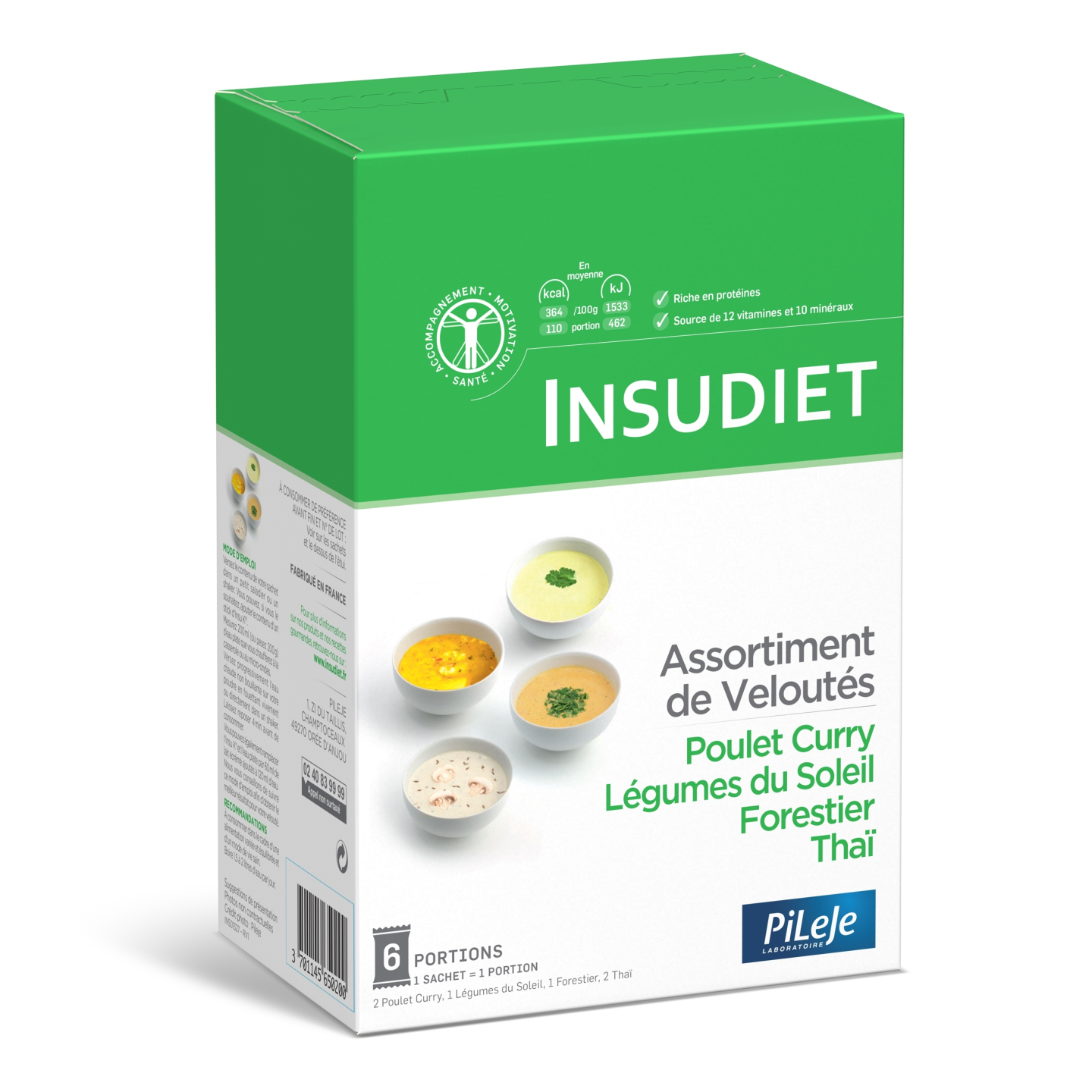 Insudiet assortiment de velouté 6 sachets