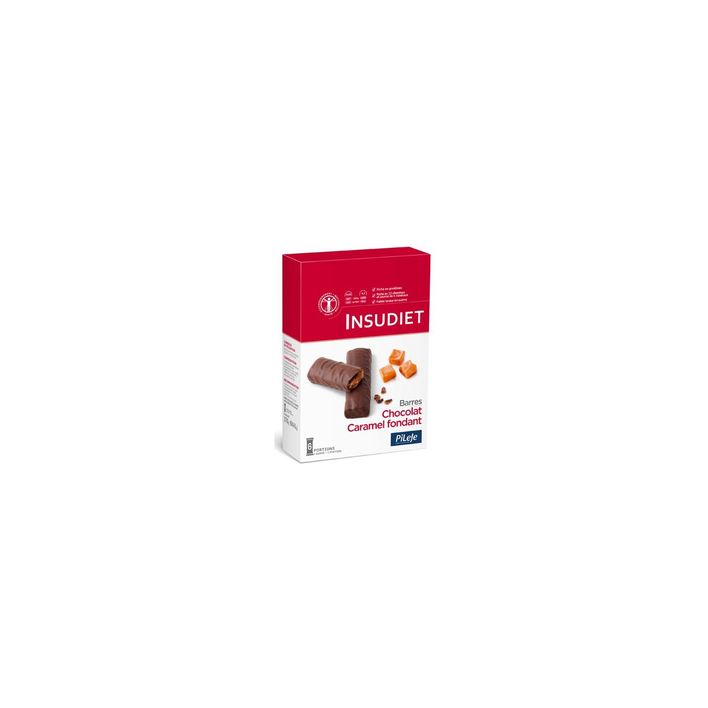 Insudiet Barre Chocolat Caramel fondant x 6