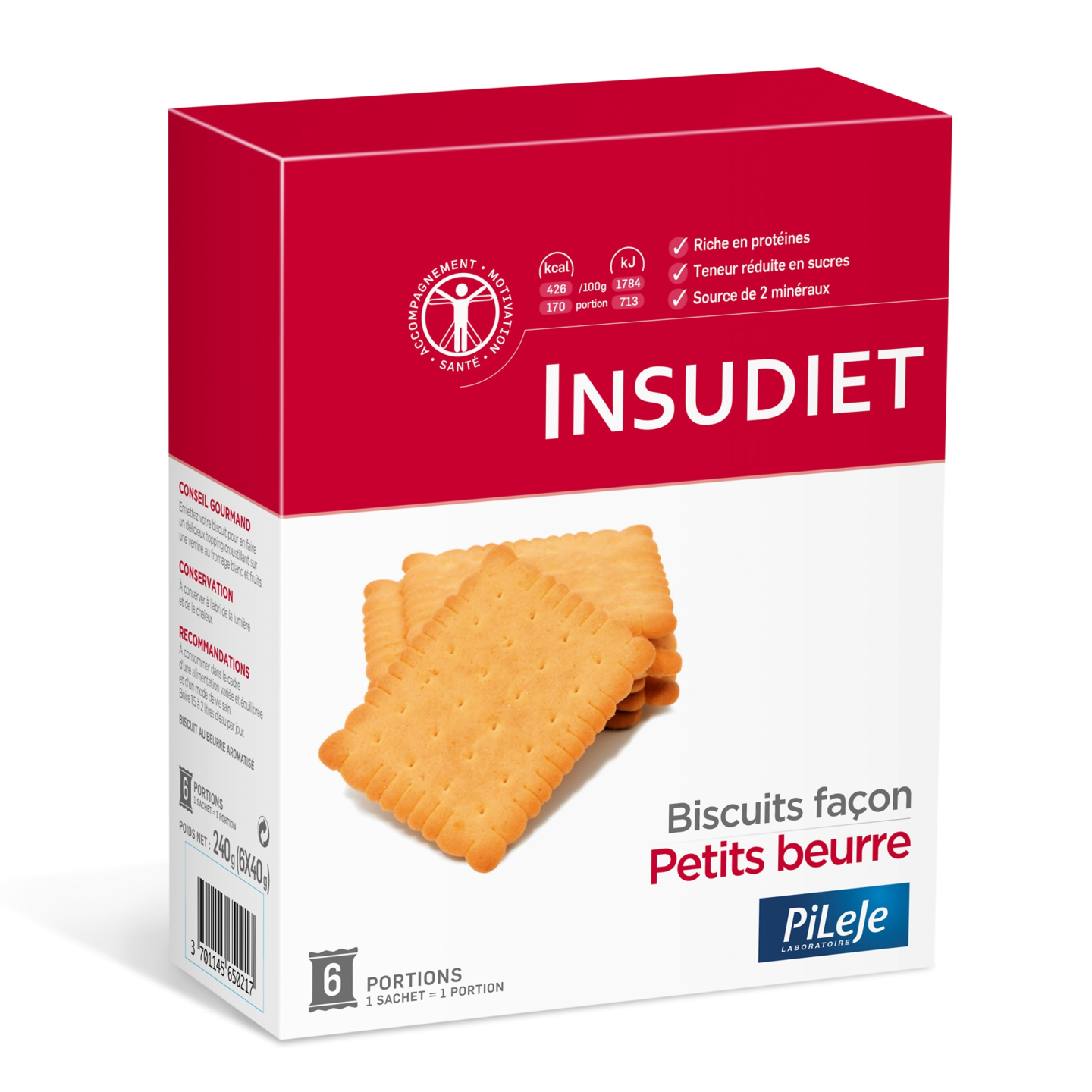 Insudiet biscuit façon petit beurre 6 sachets