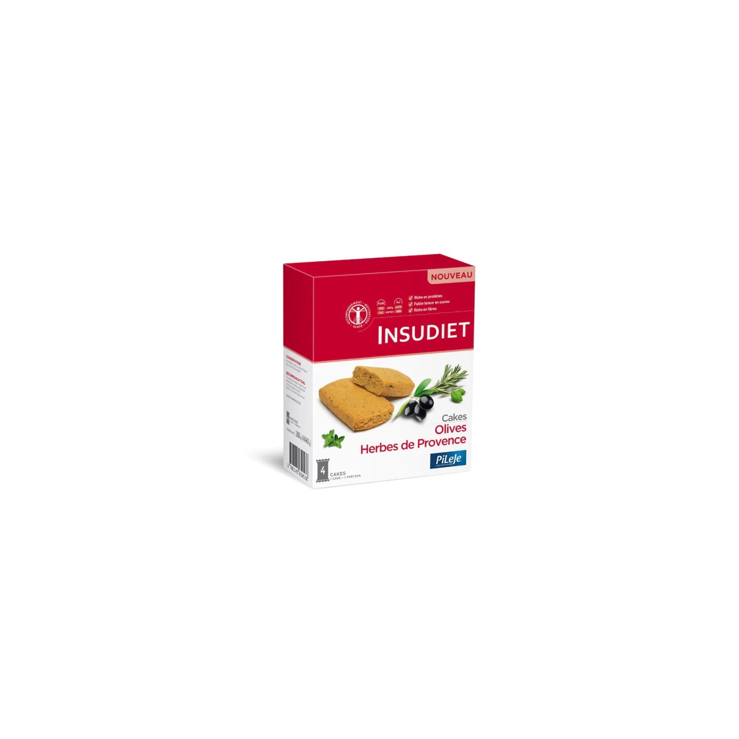 Insudiet Cake olives herbes de Provence - 4 cakes
