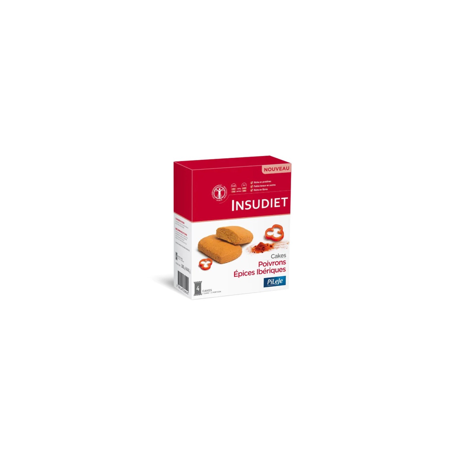 Insudiet Cake poivrons épices Ibériques - 4 cakes