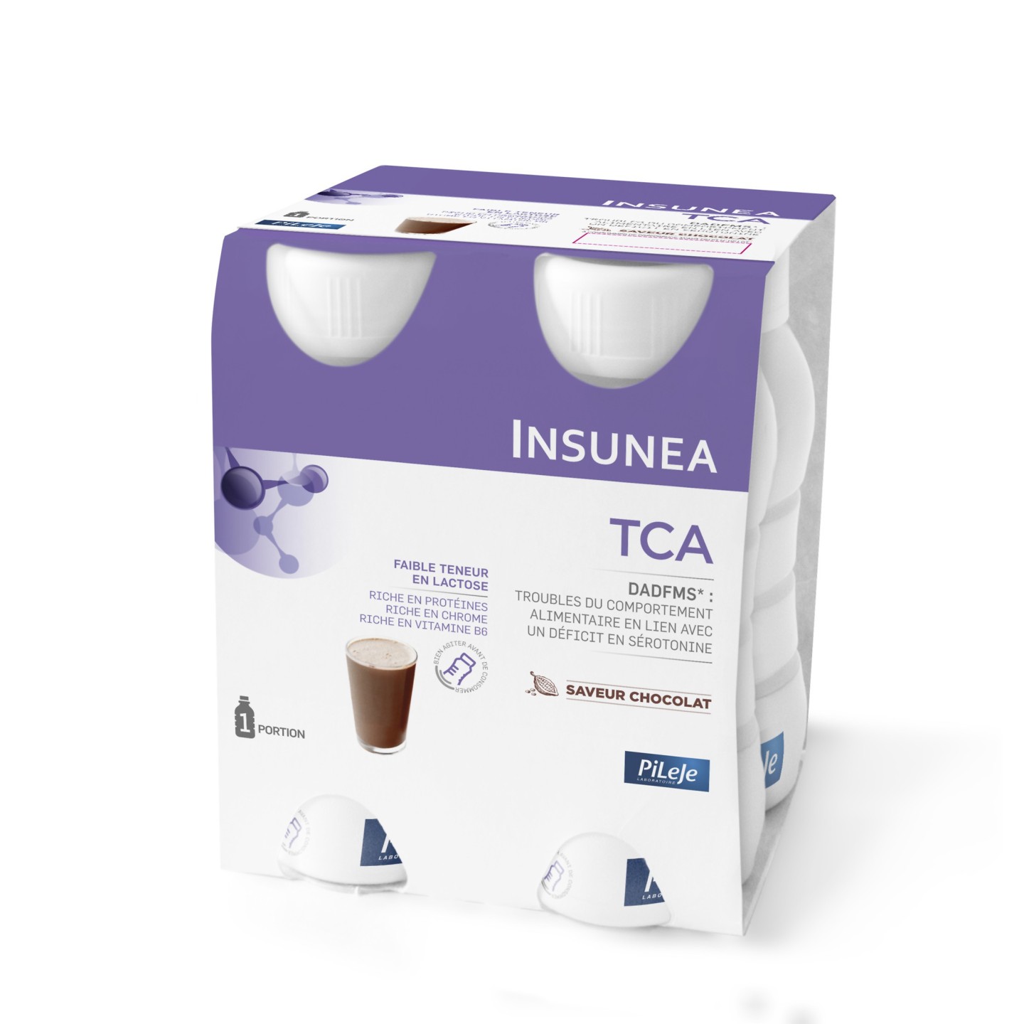Insunea TCA Boisson chocolat 4 bouteilles