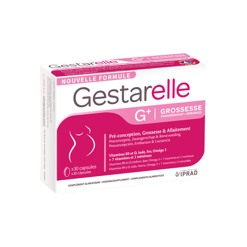 Pharmacie Bastille - Gestarelle G+ grossesse 30 capsules