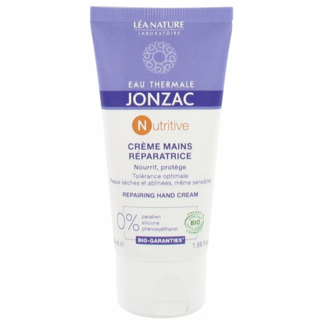 Jonzac Nutritive Crème Mains Effet Protecteur Bio 50ml